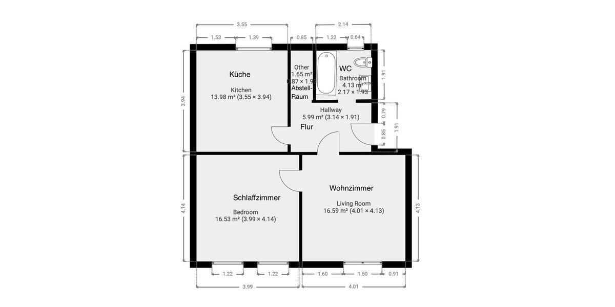 Etagenwohnung Herne Altenhöfen - 2 Zimmer, 59 m&sup2;, 610&euro; | Angebot:26649703
