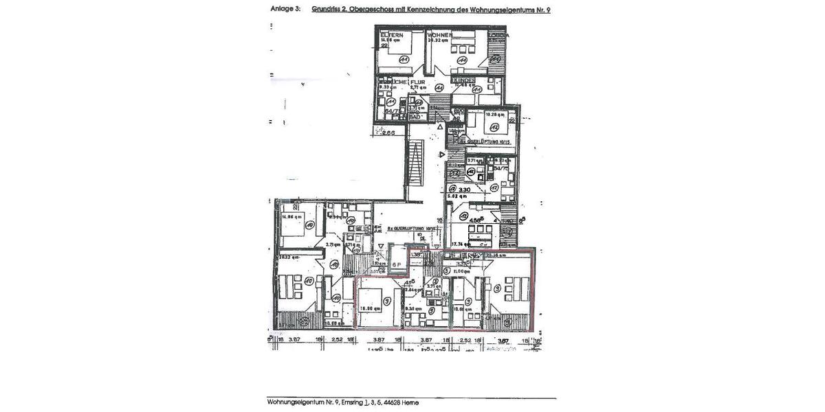 Etagenwohnung Dortmund Hörde - 3 Zimmer, 78 m&sup2;, 125.000&euro; | Angebot:27243267