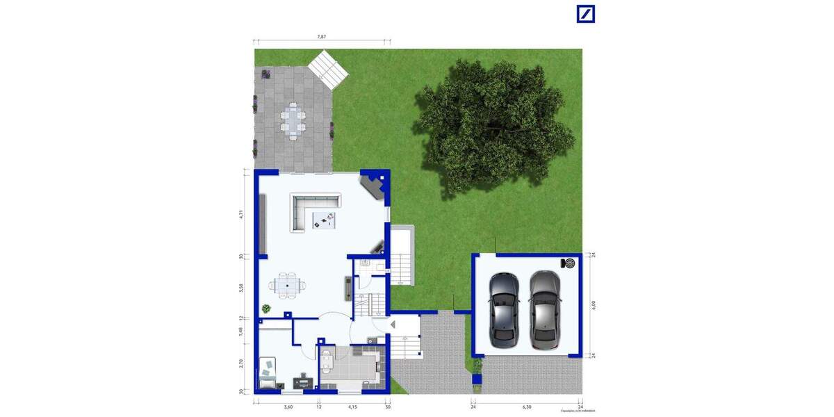 Doppelhaushälfte mit großzügigem Grundstück, Kamin und Doppelgarage 4 zimmer