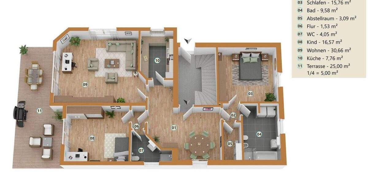 Etagenwohnung Dortmund Kirchhörde - 3 Zimmer, 115 m&sup2;, 1.280&euro; | Angebot:25665919