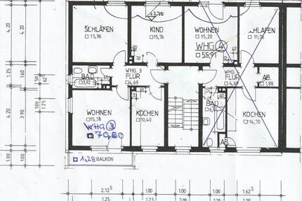 Helle 3,5 Zimmer Wohnung mit 2 Balkonen 3 zimmer
