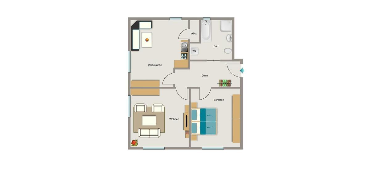 Wohnen, wo das Herz schlägt. 2.5 zimmer