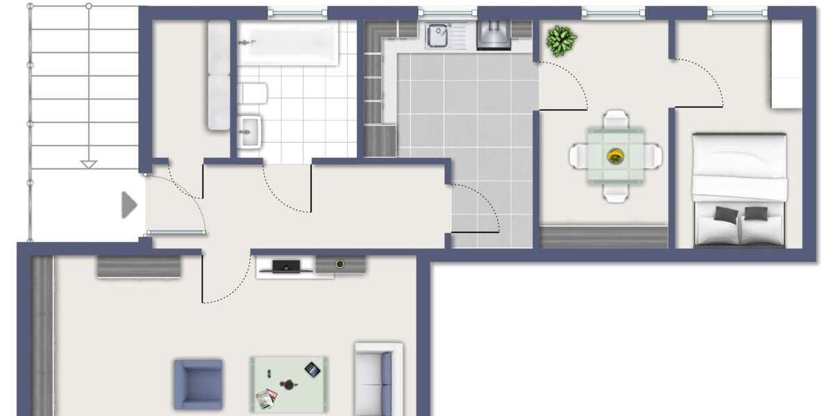 Etagenwohnung Bochum Weitmar - 3.5 Zimmer, 62 m&sup2;, 744&euro; | Angebot:26644410