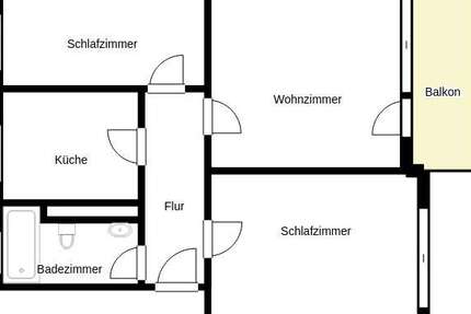 Wohnung zum Mieten in Dortmund 459 € 62 m² 3 zimmer