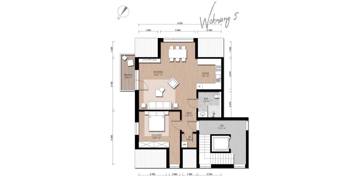 Etagenwohnung Velbert Nierenhof - 2 Zimmer, 74 m&sup2;, 259.000&euro; | Angebot:25276513