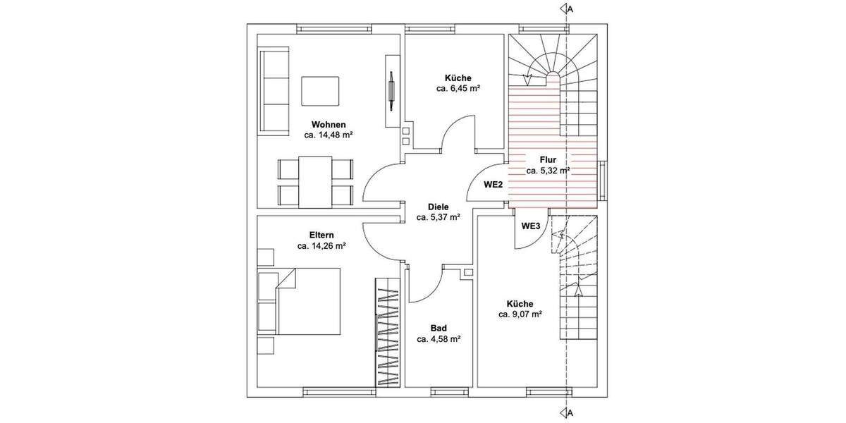 Etagenwohnung Lünen Wethmar - 2 Zimmer, 45 m&sup2;, 600&euro; | Angebot:25659198
