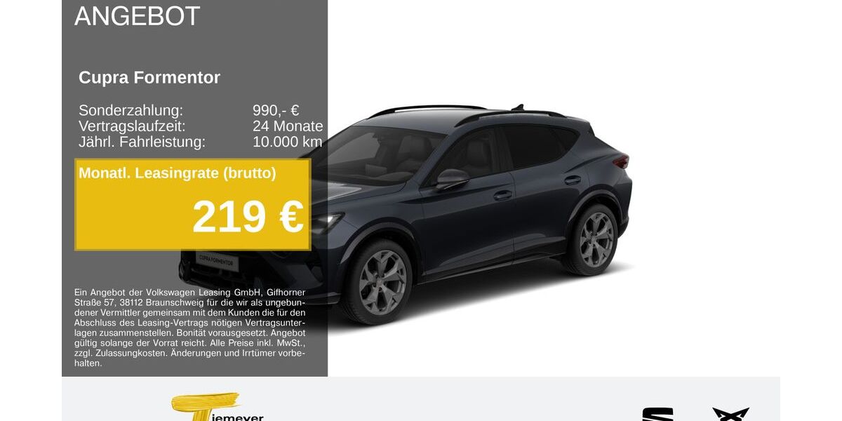 Cupra Formentor 26.628 km 32.910 &euro; Bochum 44809