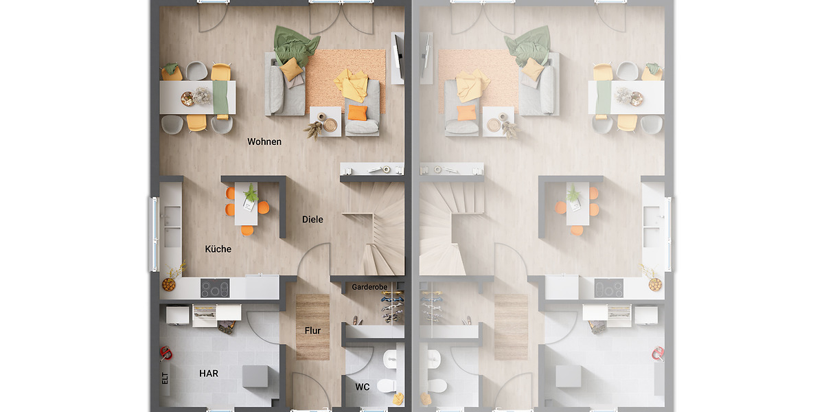 Doppelhaushälfte Marl Hamm - 4 Zimmer, 125 m&sup2;, 441.000&euro; | Angebot:24029276