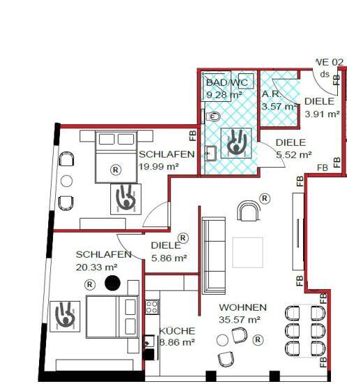 Etagenwohnung Oberhausen Altstadt-Süd - 3 Zimmer, 1.495&euro; | Angebot:26893036