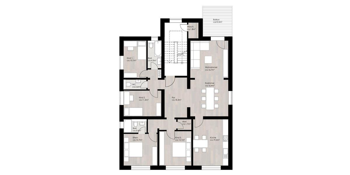 Etagenwohnung Bochum Bochum-Nord - 5.5 Zimmer, 136 m&sup2;, 392.000&euro; | Angebot:26408511