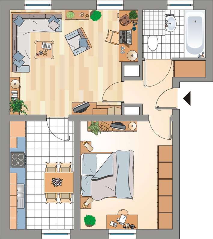 Wohnung zum Mieten in Gelsenkirchen 349 € 46.97 m²