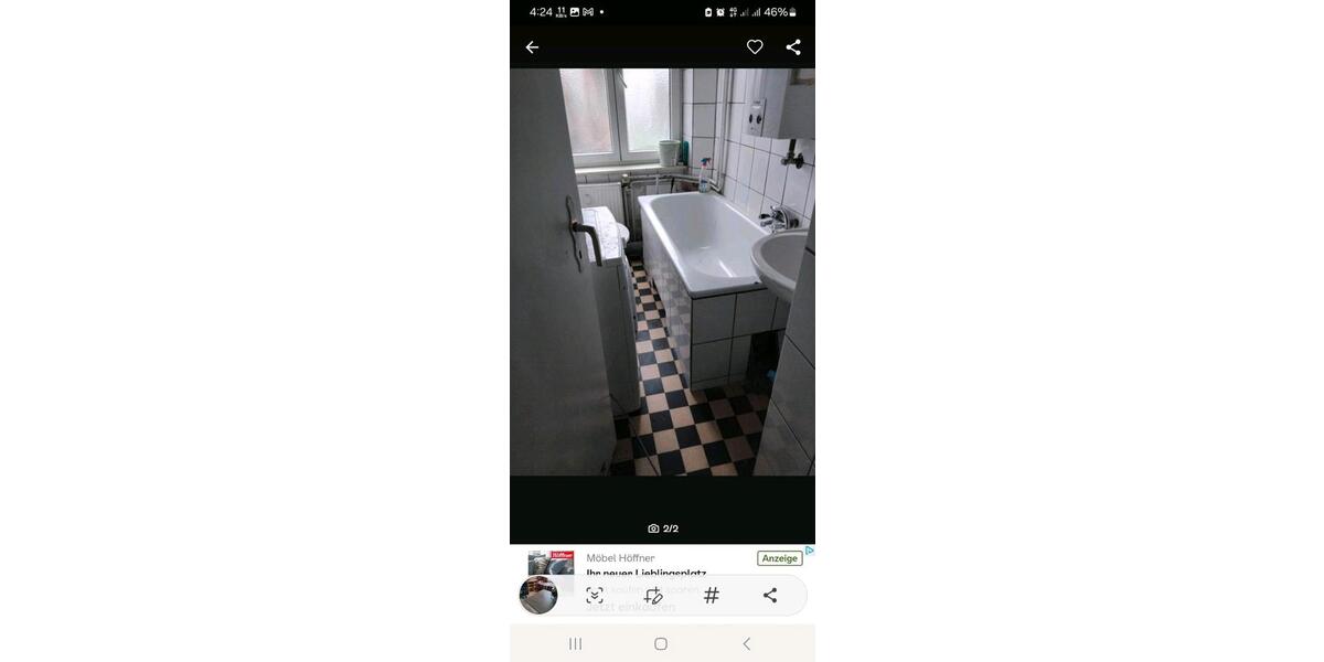 Erdgeschoßwohnung Bochum Bochum-Mitte - 1 Zimmer, 15 m&sup2;, 250&euro; | Angebot:26405970