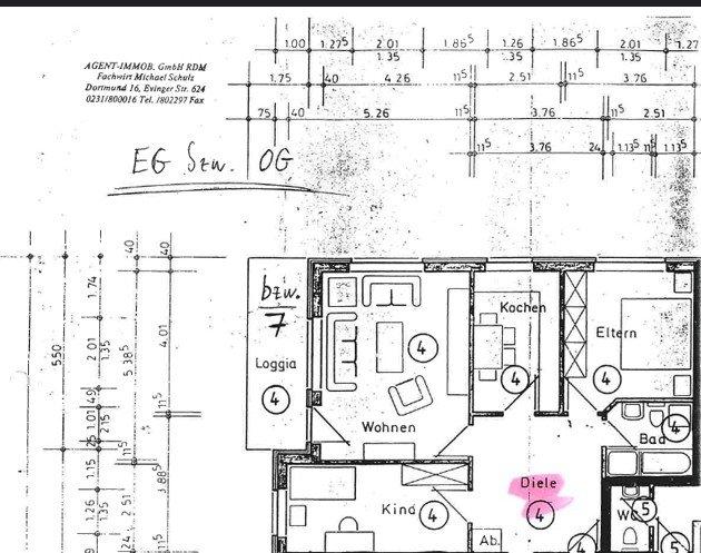 Erdgeschoßwohnung Dortmund Eving - 3 Zimmer, 96 m&sup2;, 235.000&euro; | Angebot:26638233