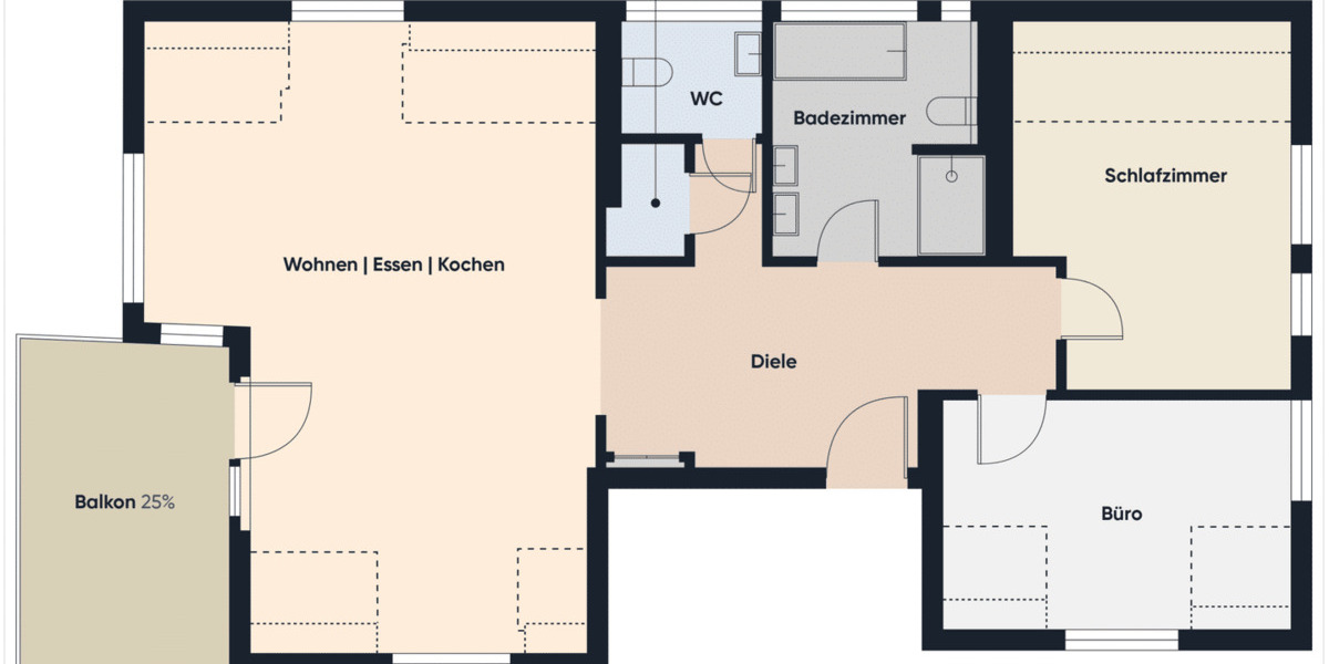 Etagenwohnung Dortmund Mitte - 3 Zimmer, 97 m&sup2;, 1.556&euro; | Angebot:26920188