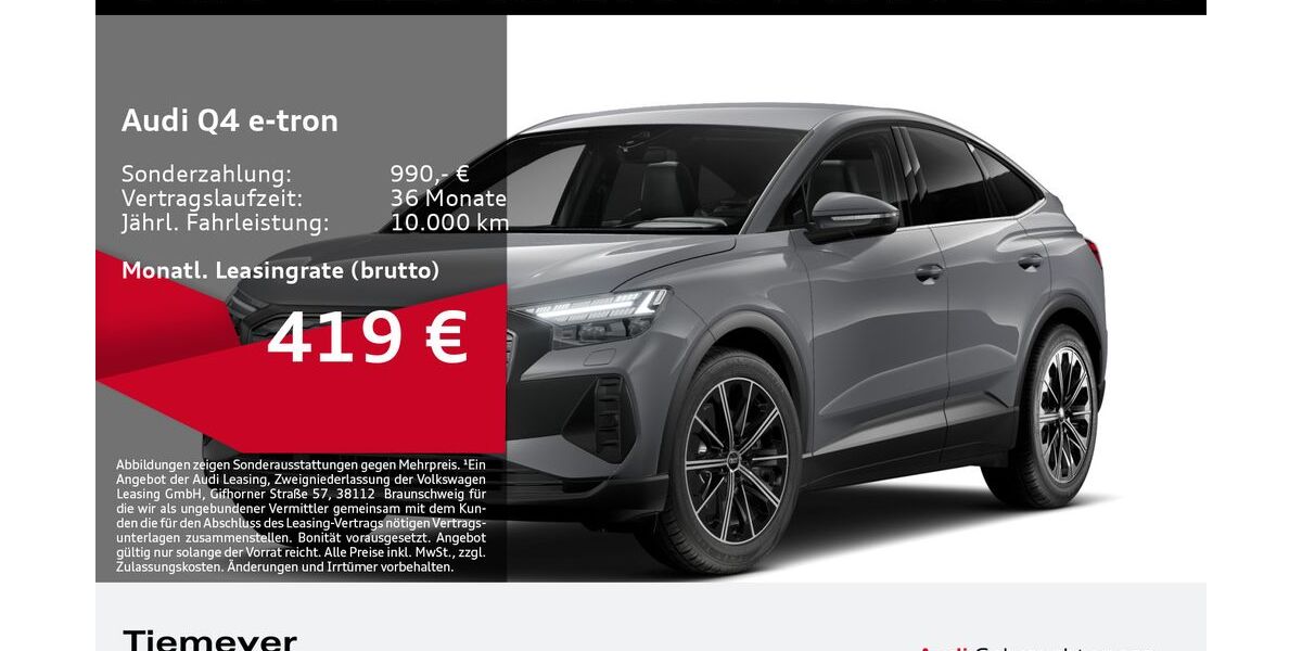 Audi Q4 e-tron 7.752 km 43.980 &euro; Gelsenkirchen 45894