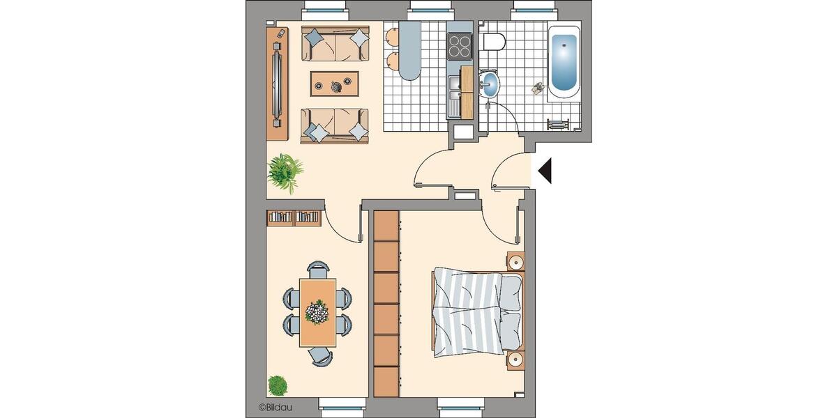 Etagenwohnung Gelsenkirchen Resse - 3 Zimmer, 47 m&sup2;, 379&euro; | Angebot:26110298