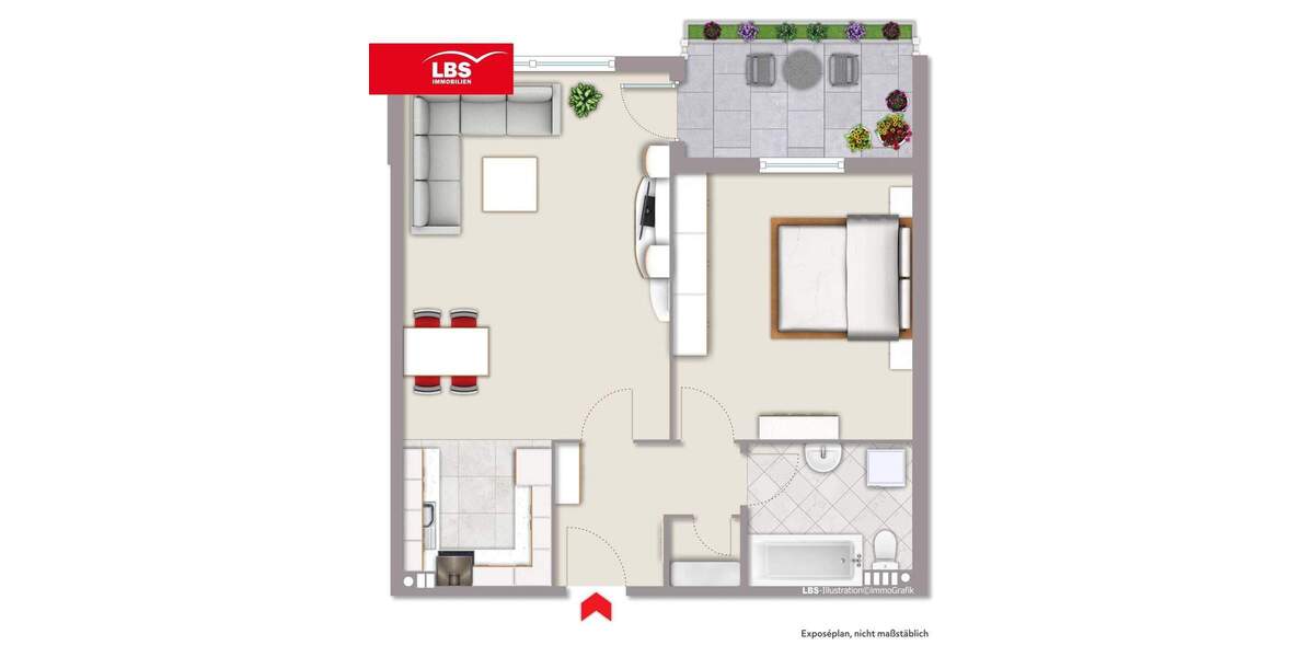 Etagenwohnung Oberhausen Sterkrade-Nord - 2 Zimmer, 51 m&sup2;, 115.000&euro; | Angebot:25745344