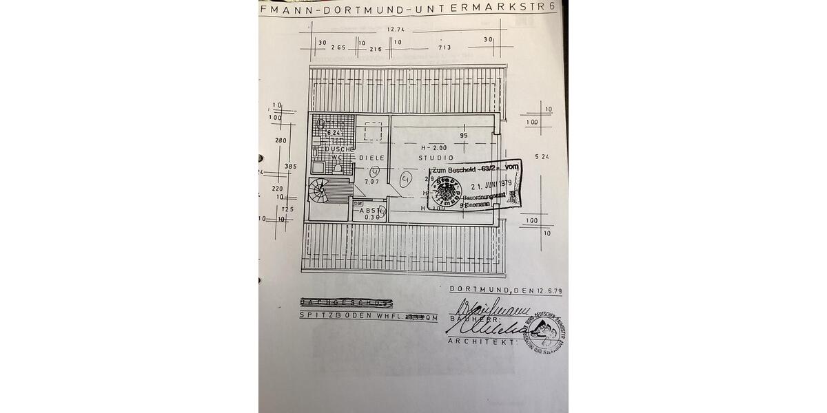 Dachgeschoßwohnung Dortmund Hörde - 1.5 Zimmer, 43 m&sup2;, 125.000&euro; | Angebot:25287062