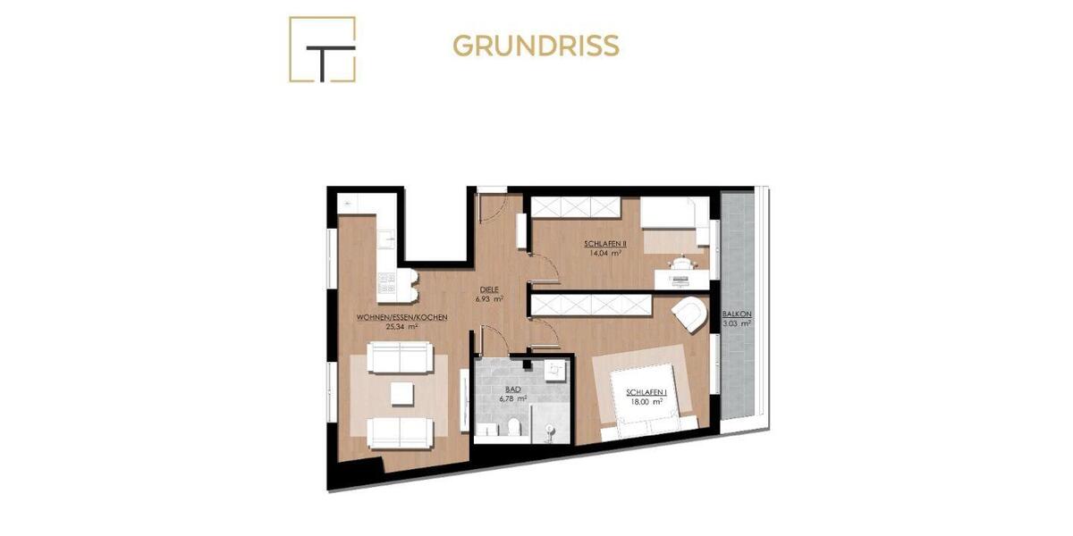 Dachgeschoßwohnung Oberhausen Alsfeld - 3 Zimmer, 74 m&sup2;, 975&euro; | Angebot:24771160