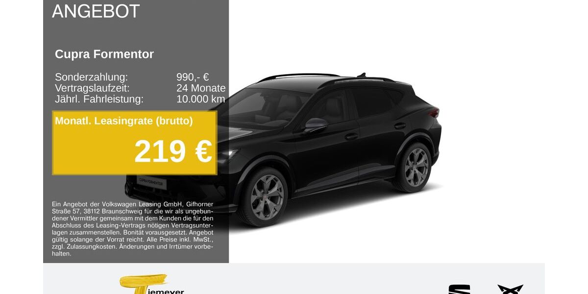 Cupra Formentor 19.479 km 33.390 &euro; Bochum 44809