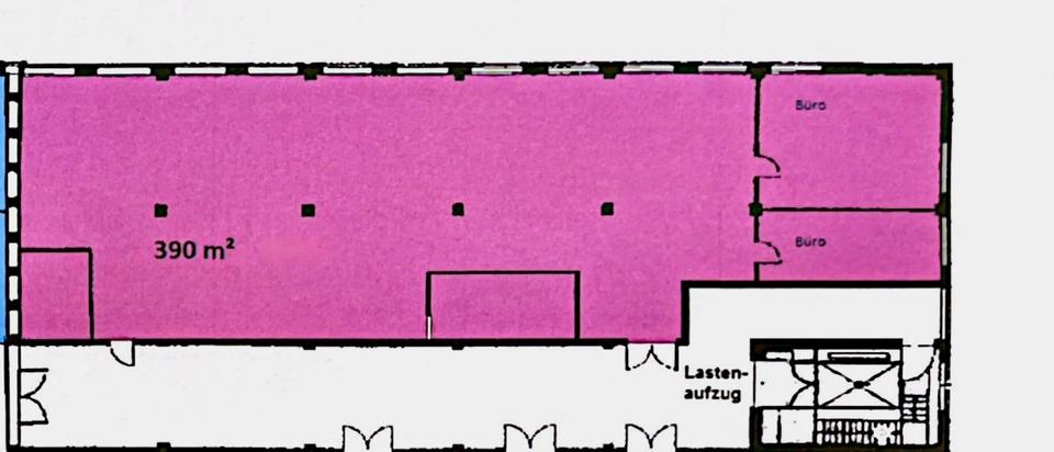 BEHEIZTES LAGER MIT SICHERHEITSDIENST – 390 m² – STELLPLÄTZE – LASTENAUFZUG – BARRIEREFREI – KÜCHE zimmer
