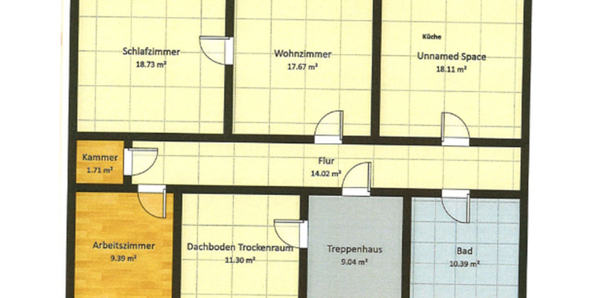 großzügige DG-Wohnung: 3 Zimmer plus Wohnküche, modernes Bad 3 zimmer