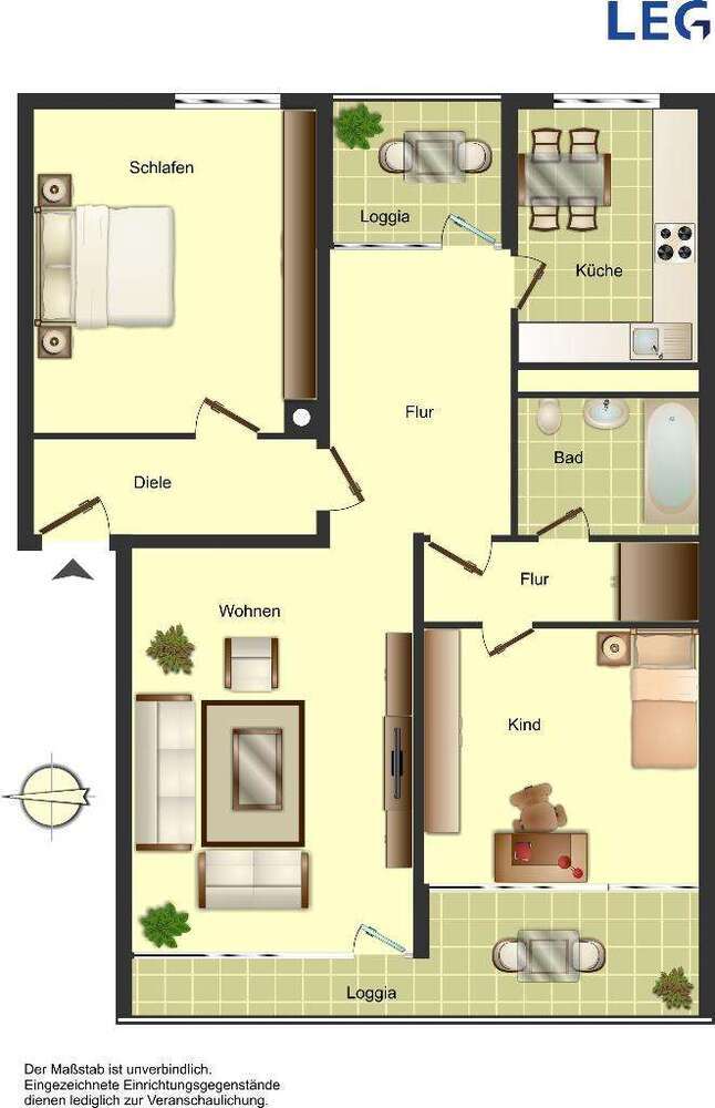Wohnung zum Mieten in Ratingen 787 € 74.94 m²