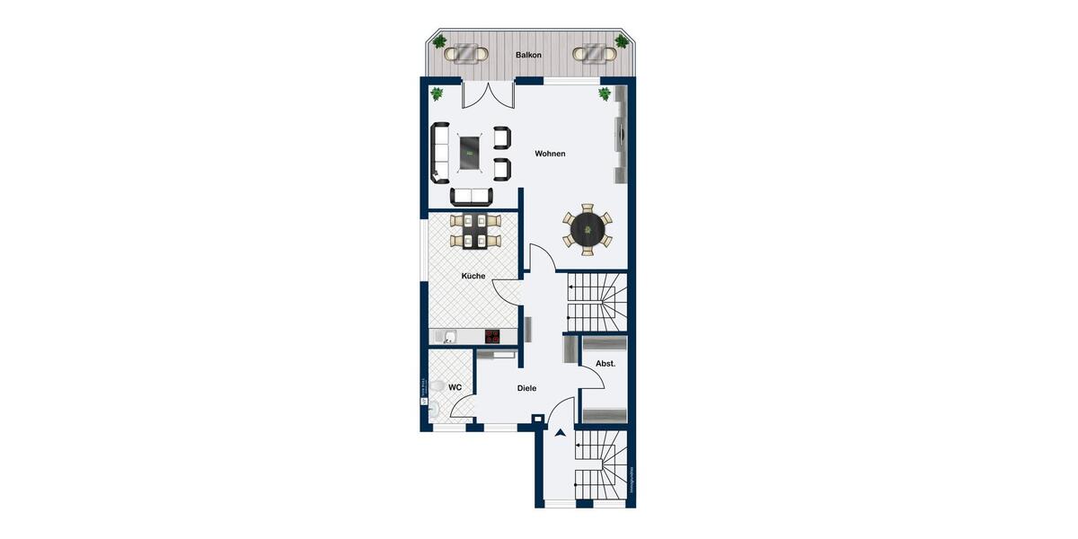 Maisonettenwohnung Olfen - 4 Zimmer, 123 m&sup2;, 1.350&euro; | Angebot:25246331