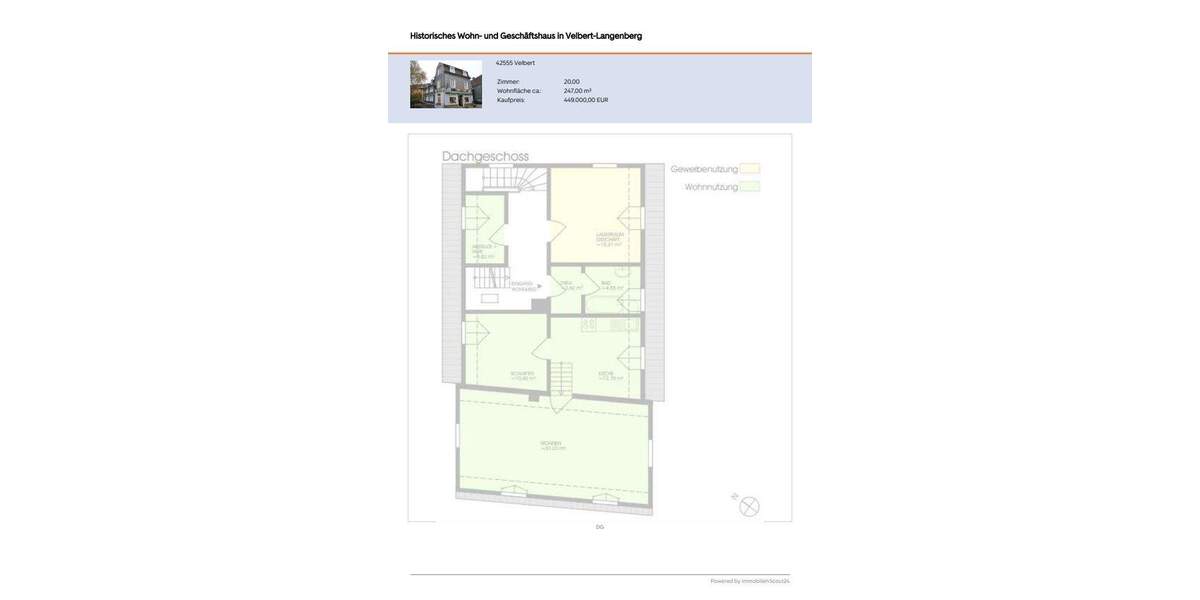 Historisches Wohn- und Geschäftshaus in Velbert-Langenberg 2 zimmer