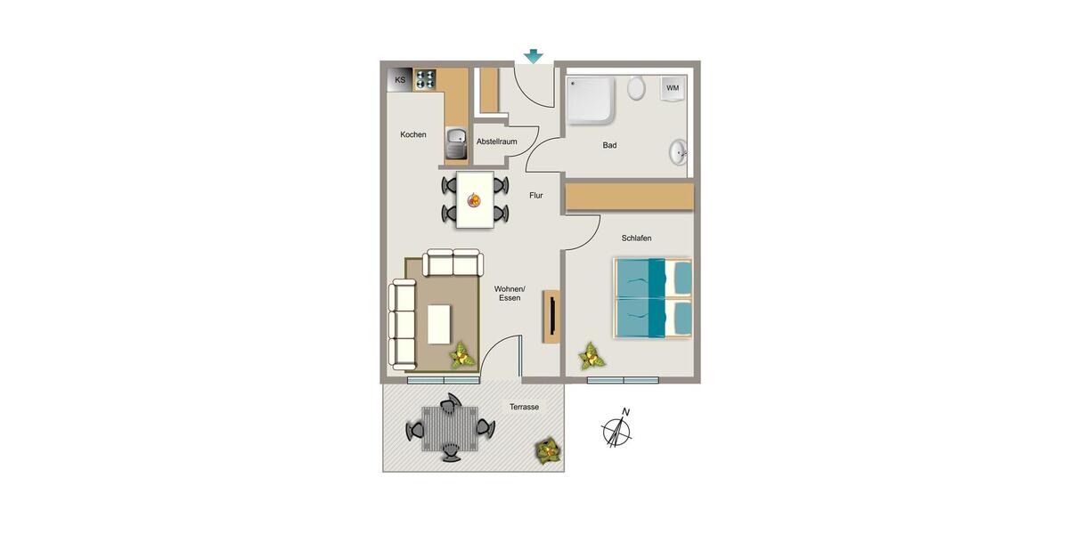 Wohnen, wo das Herz schlägt. 2 zimmer