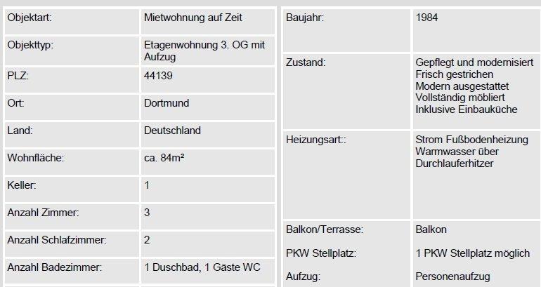 Etagenwohnung Dortmund Innenstadt Ost - 3 Zimmer, 84 m&sup2;, 309.999&euro; | Angebot:27230009
