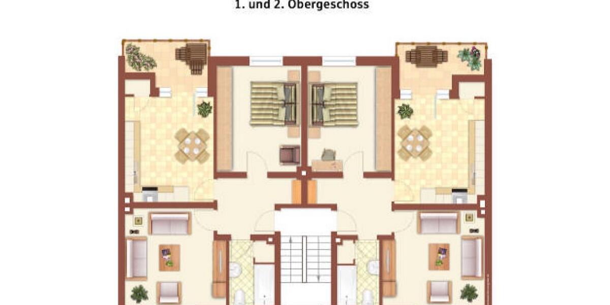 Etagenwohnung Essen Stadtbezirk II - 2 Zimmer, 64 m&sup2;, 698&euro; | Angebot:26407225
