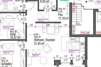 Zentral, barrierearm und großzügige Wohnung mit 2 Schlafzimmern 3 zimmer