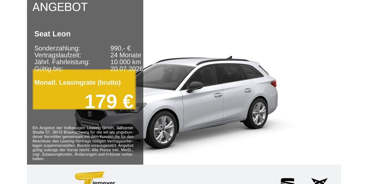 Seat Leon 24.356 km 27.880 &euro; Recklinghausen 45663