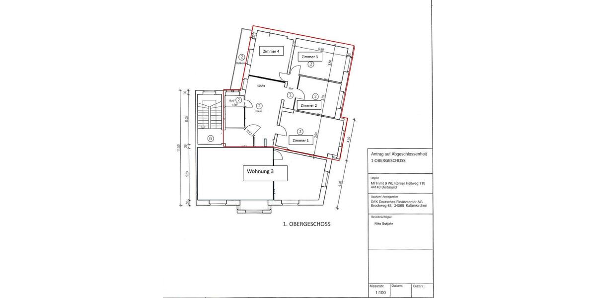 Etagenwohnung Dortmund Brackel - 4 Zimmer, 104 m&sup2;, 400&euro; | Angebot:26221223