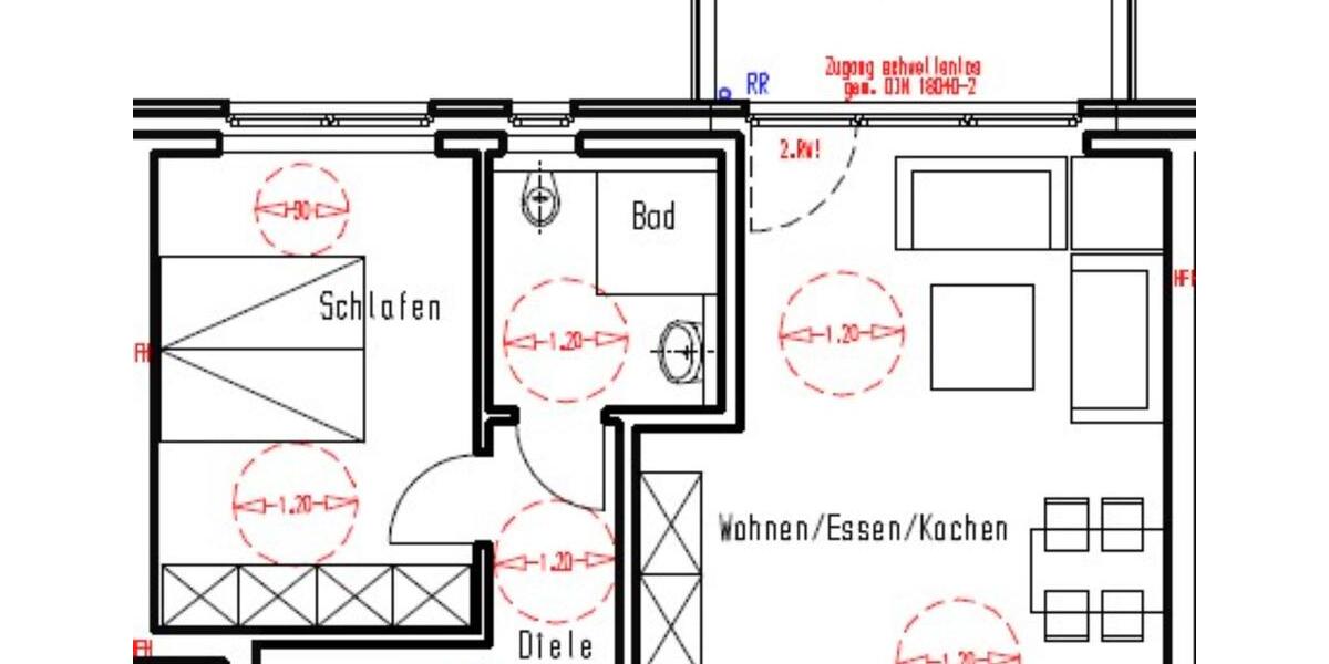 Etagenwohnung Datteln - 2 Zimmer, 60 m&sup2;, 407&euro; | Angebot:25718284