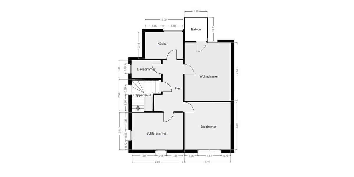 Etagenwohnung Essen Haarzopf - 3 Zimmer, 60 m&sup2;, 670&euro; | Angebot:25668040