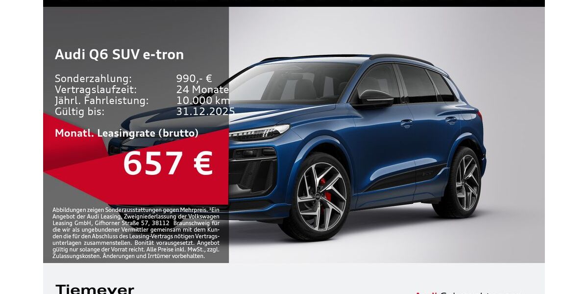 Audi Q6 e-tron 7.987 km 71.740 &euro; Bochum 44809