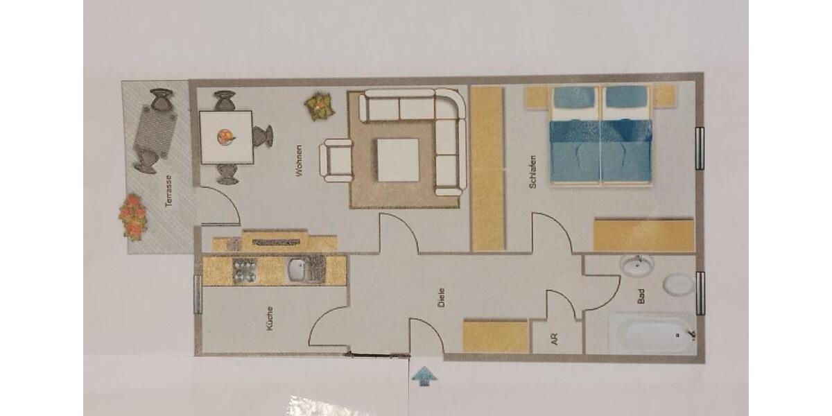 Dachgeschoßwohnung Dortmund Brackel - 2.5 Zimmer, 63 m&sup2;, 569&euro; | Angebot:26656378