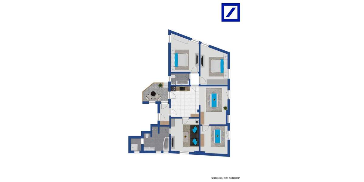 Etagenwohnung Bochum Harpen - 6 Zimmer, 133 m&sup2;, 230.000&euro; | Angebot:25686666