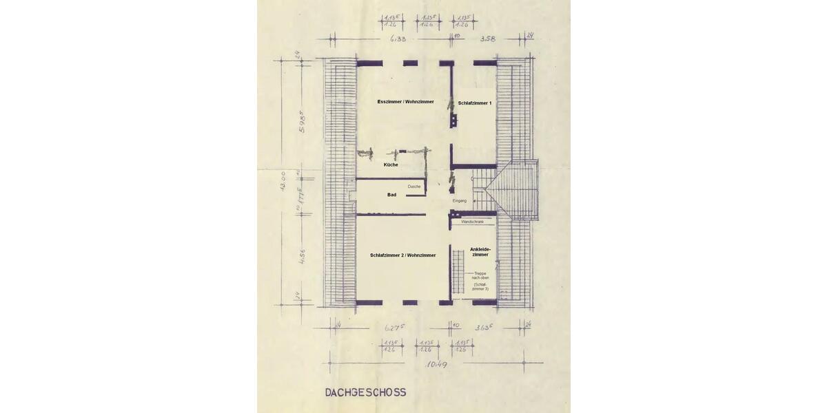 Dachgeschoßwohnung Dortmund Eving - 5 Zimmer, 90 m&sup2;, 1.000&euro; | Angebot:26402862