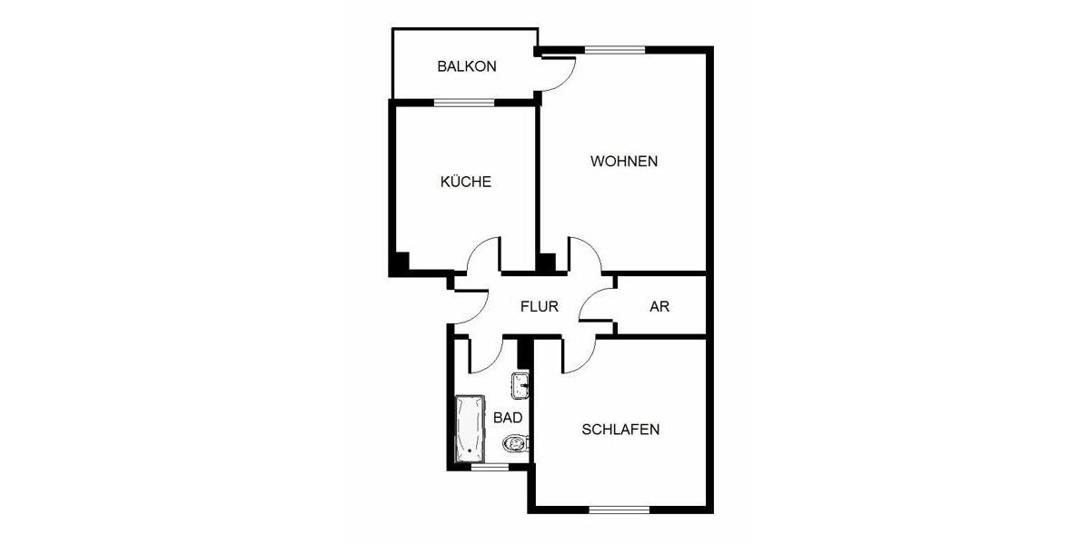 Etagenwohnung Gelsenkirchen Ückendorf - 2.5 Zimmer, 52 m&sup2;, 438&euro; | Angebot:26188373