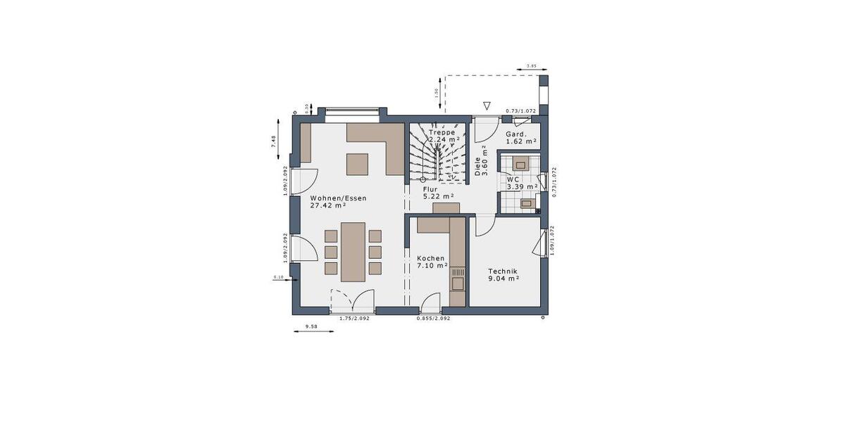 Einfamilienhaus Witten Rüdinghausen - 4 Zimmer, 120 m&sup2;, 1.839&euro; | Angebot:26395179