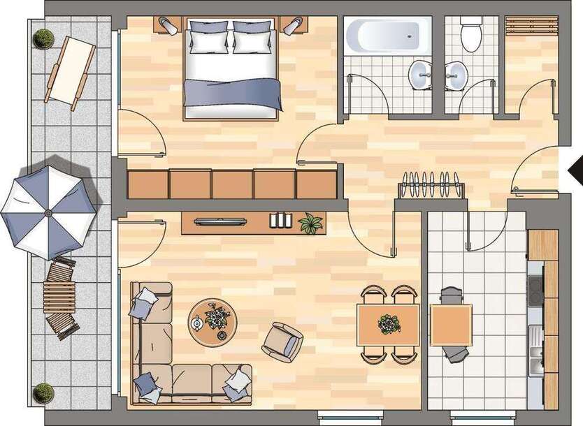 Wohnung zum Mieten in Bochum 534,01 € 64.65 m²