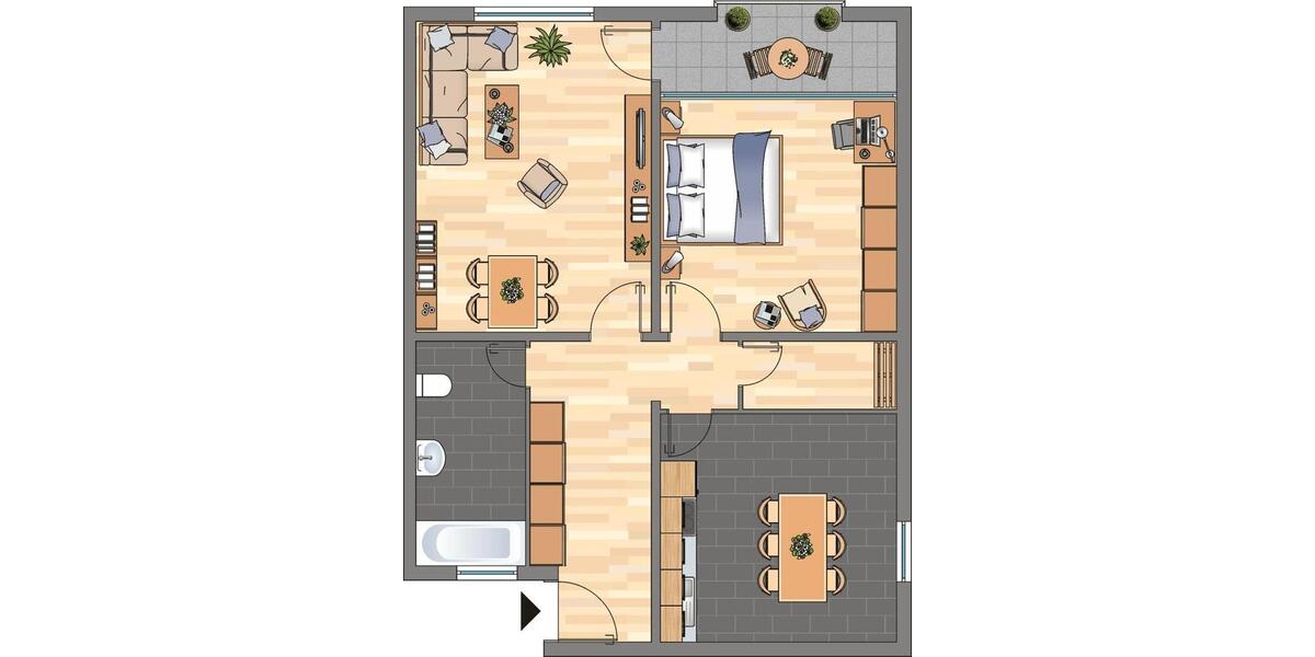 Etagenwohnung Velbert Velbert-Mitte - 2 Zimmer, 73 m&sup2;, 539&euro; | Angebot:26672548
