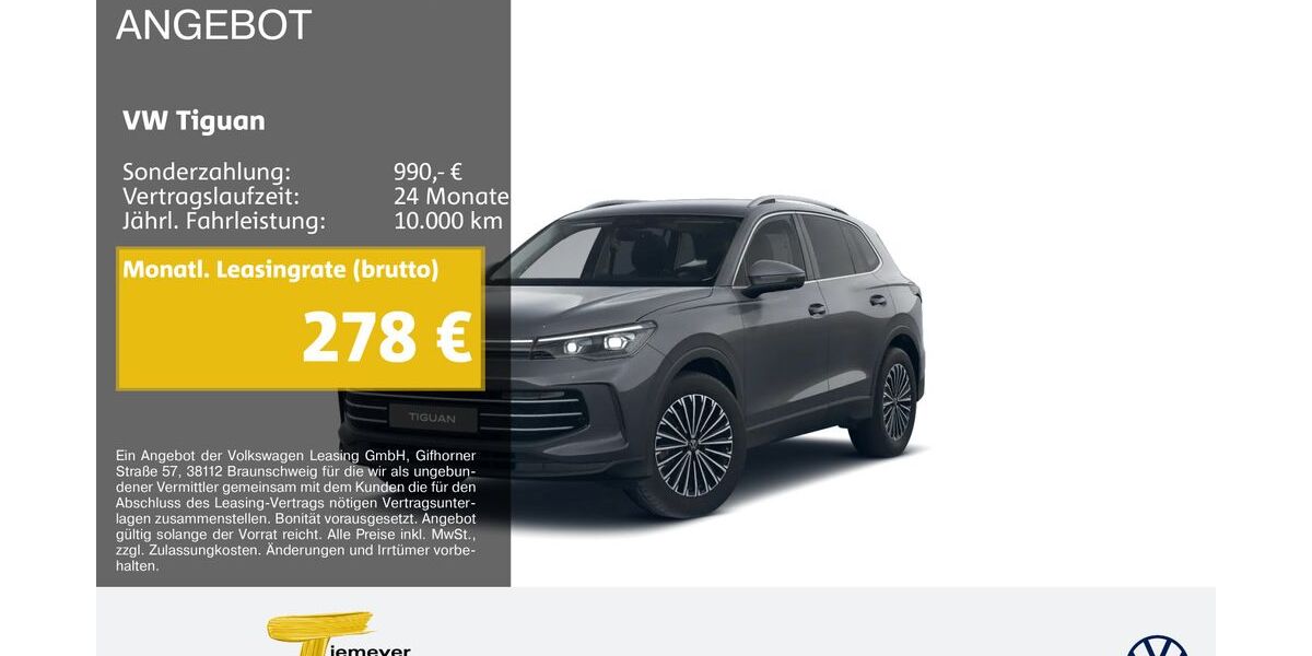 VW Tiguan 3.320 km 40.780 &euro; Dorsten 46282