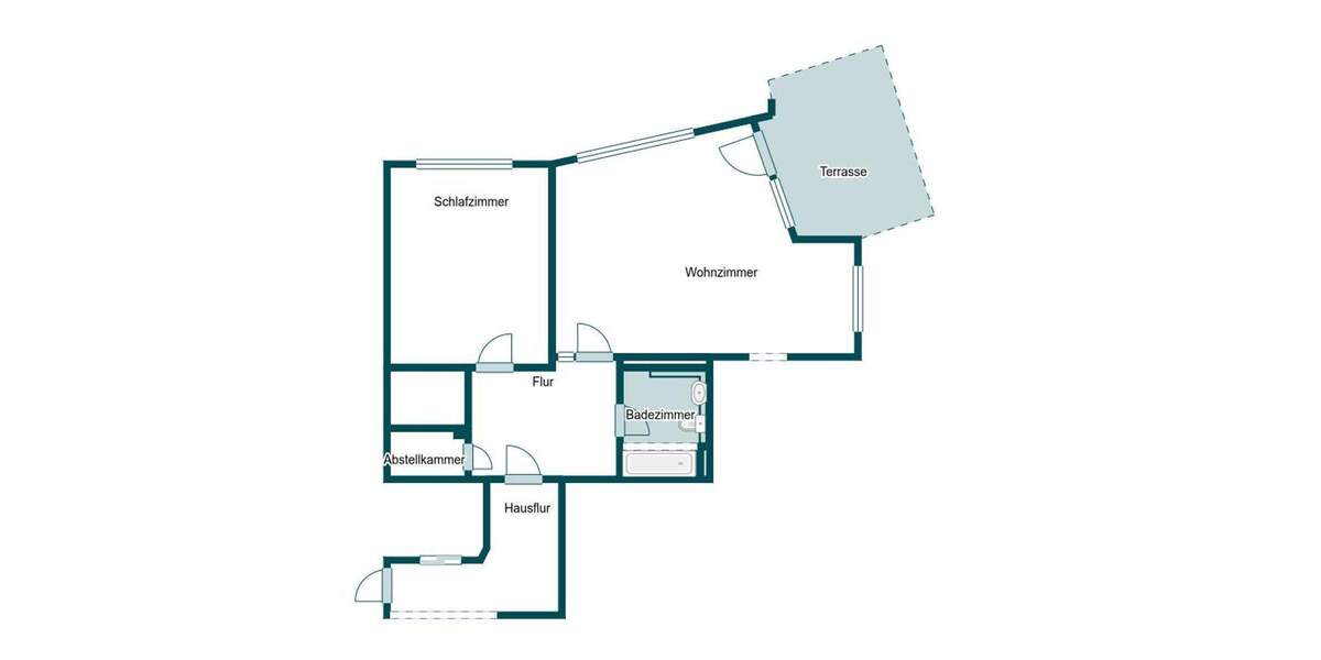 Lichtdurchflutete Erdgeschosswohnung mit sonniger Terrasse und TG- Stellplatz in Essen 2 zimmer