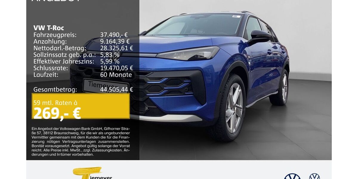 VW T-Roc 8.999 km 36.590 &euro; Castrop-Rauxel 44575