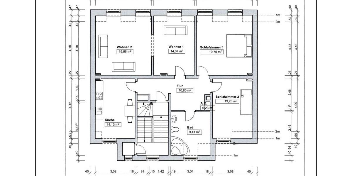 Etagenwohnung Wuppertal Sedansberg - 4 Zimmer, 105 m&sup2;, 200.000&euro; | Angebot:27144730