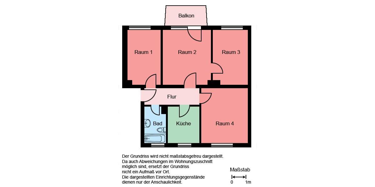 Etagenwohnung Castrop-Rauxel Deinighausen - 4 Zimmer, 67 m&sup2;, 499&euro; | Angebot:25720421